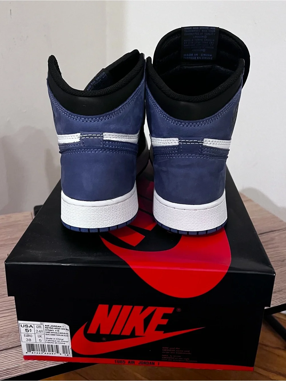Nike Air Jordan Retro High OG 1s Blue Moon Sneakers